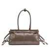 European and American Retro Large-capacity Boston Baguette Bag Head Layer Oil Wax Leather Women's Bag Trendy Messenger Bag