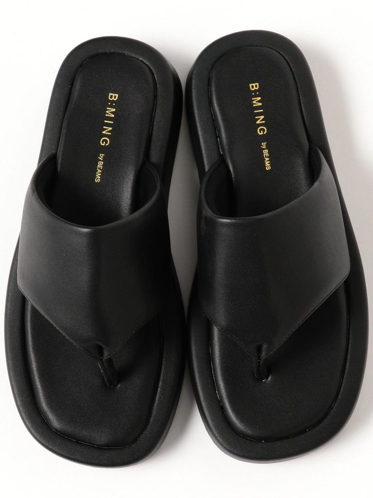 B:MING LIFE STORE by BEAMS Platform Thong Sandals (Sizes 22.5-24.5cm) Women's Black Size 23.5