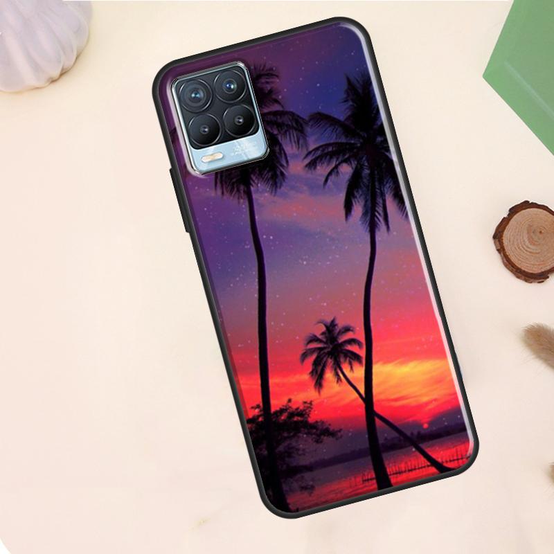 Stars Space Palm Trees Case For Realme C75 C63 C61 C55 C51 C53 C35 C65 C67 C71 11 12 13 14 15 Pro Plus GT6 GT7 Pro