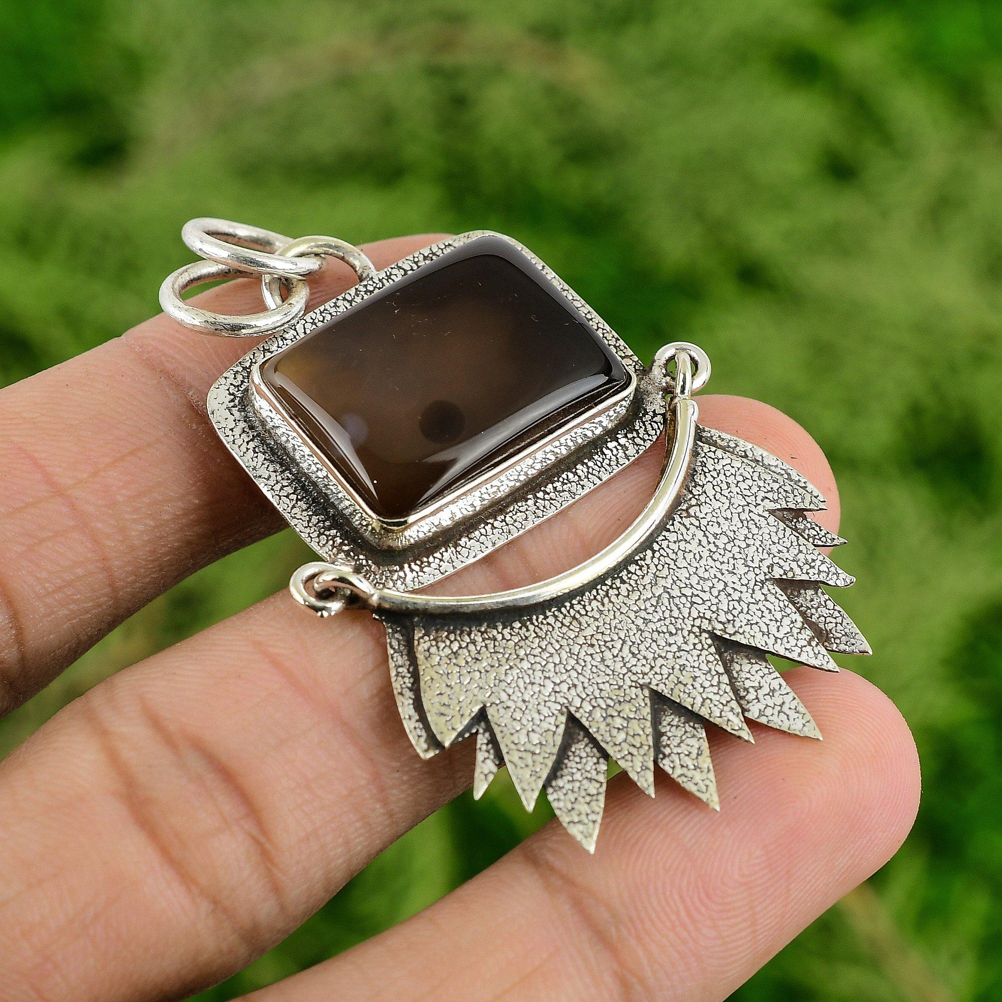 

Daughters Day Deal Montana Agate Gemstone Handmade Pendant Jewelry 925 Silver