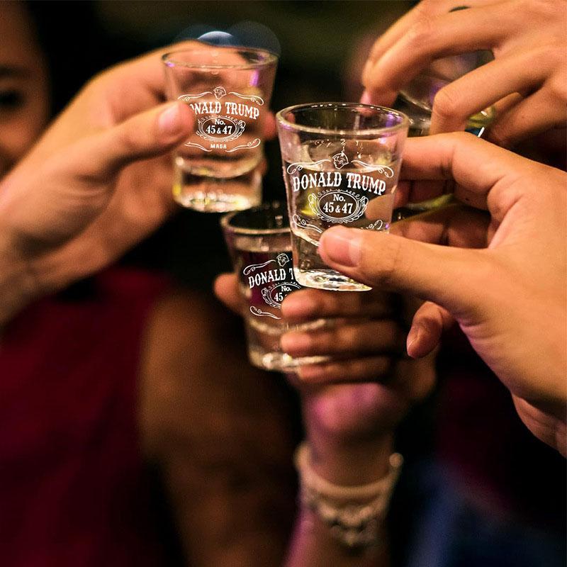 4/6ks Sada sklenic Trump 50ml Sada sklenic na tequilu Průhledná sklenice na lihoviny Sklenice na brandy Likér Kávová sada Dárek