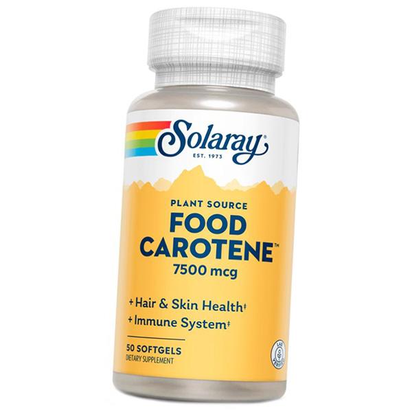 

Бета-Каротин, Харчовий Каротин 7500, Solaray 50гелкапс (72411011) 50softgels