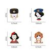3/4Pcs Personalized  Nesting Doll Shaped Brooch Clip Creative Cartoon Commemorative Metal Jewelry Accessory Badge