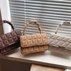 Pu Crossbody Bag For Women Small Square Design With Stitching For Daily Casual Use