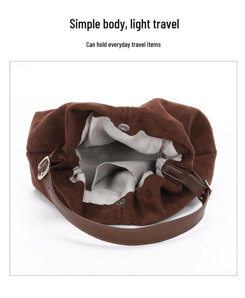 New Arrival Suede Cloud Pleated Shoulder & Crossbody Bag - Fashionable & Versatile for Autumn/Winter