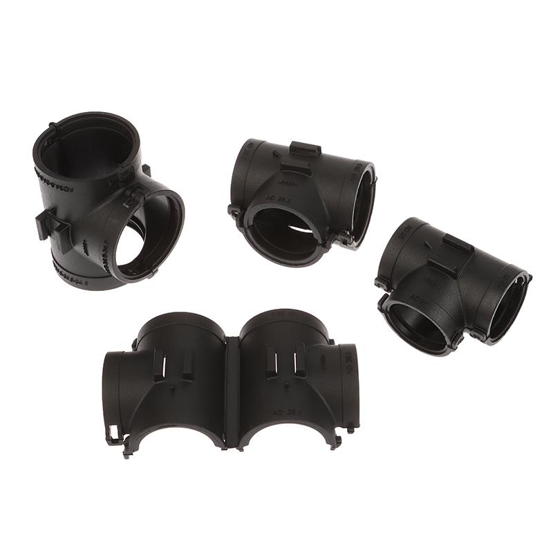 5 szt. Trójnikowy w kształcie litery T, trójnikowy w kształcie litery Y, plastikowy, karbowany, otwierany, opaska do wiązki przewodów samochodowych, reduktor równej średnicy, rozdzielnik