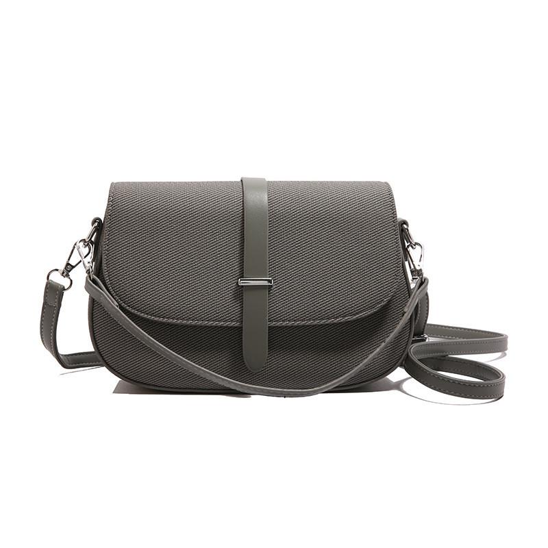 IELGY Korean Version Fashion Saddle Bag Retro Simple Handbag