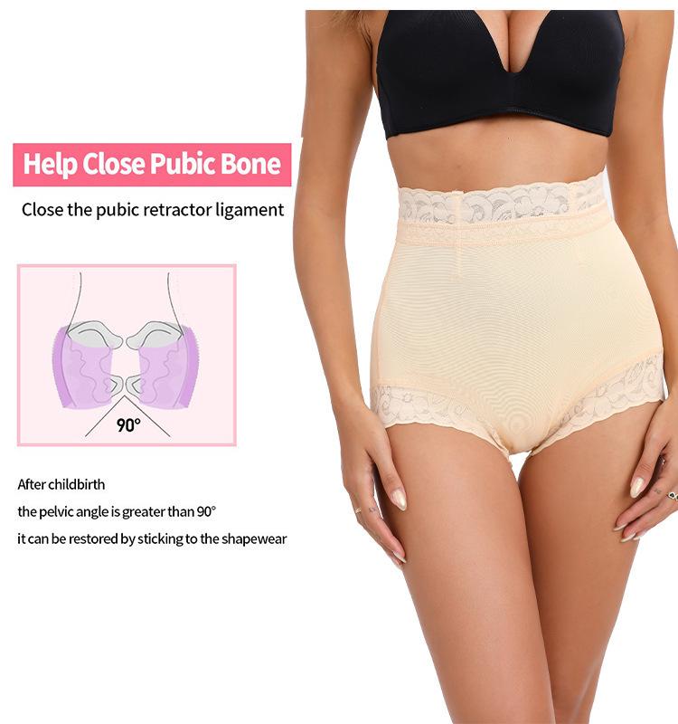 New European & American Tummy Control Anti-Slip Lace Shaping Shorts - Women's Hip Lifting Flat Leg Shorts