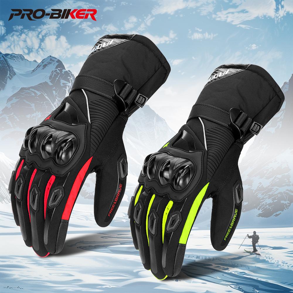 Wasserdichte Motorradhandschuhe Herren Winter Winddicht Warm Moto Schutzhandschuhe Moto Motocross Touchscreen Reithandschuhe