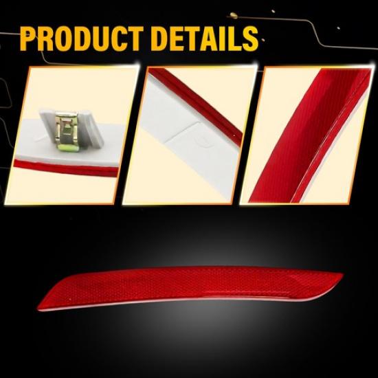 Rear 2PCS Reflector Bumper Red For Brake L&R 2011-2013 BMW XDrive 535I Sedan F10