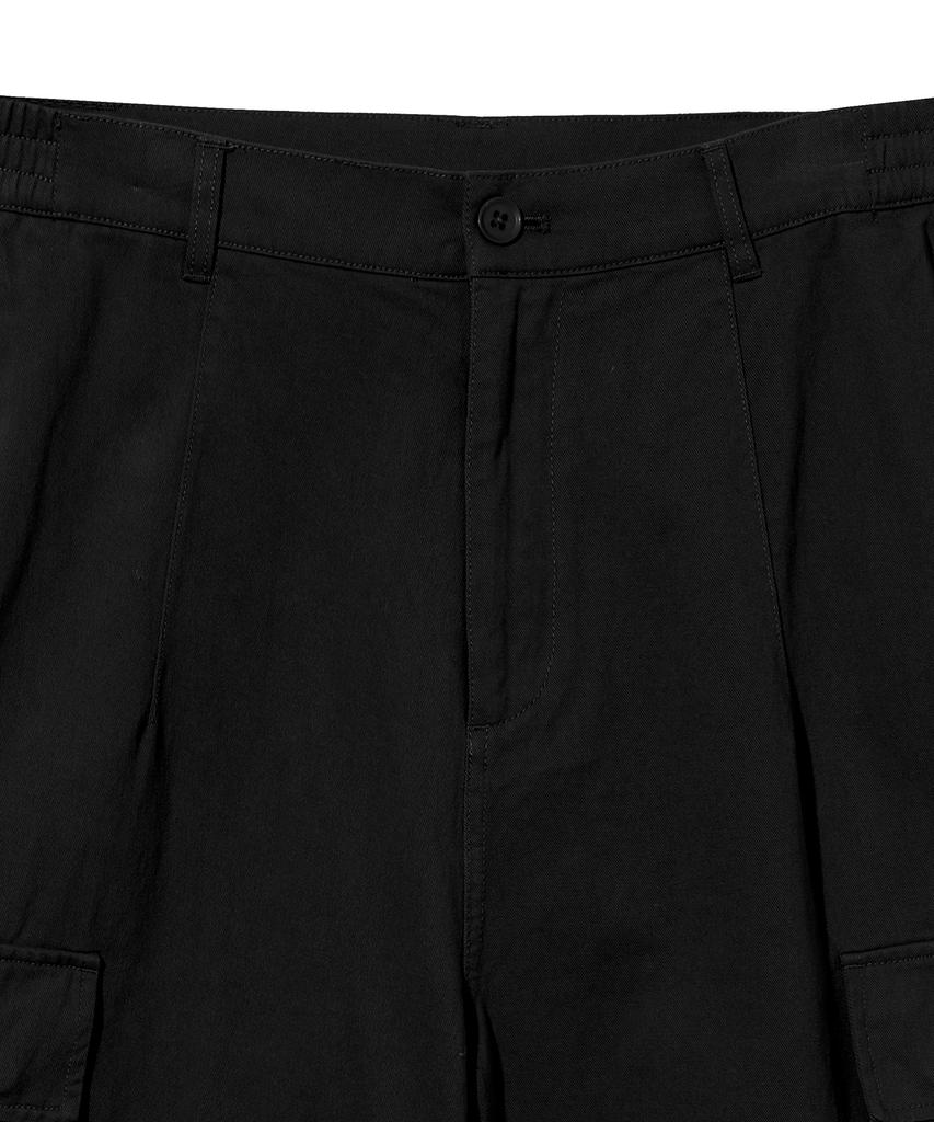 UCLA Unisex Cotton Brushed Cargo Wide Fit Pants [Black](Uablp10)