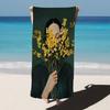 Emerald Abstract People Art Big Microfiber Beach Towels Quick Dry Towel Sand Beach Towels Pool Towel For Travel Swim Pool Yoga