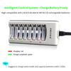 PALO 8 Slots Nimh Nicd Battery Smart Charger with LED Display for 1.2V Aa Aaa Rechargeable Battery Quick Charger