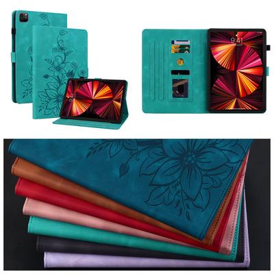 For Apple iPad Pro 11 (2020) (Also Known As iPad Pro (11-inch, 2nd generation)).PU Leather Exquisite Floral Embossed Design Tablet Case