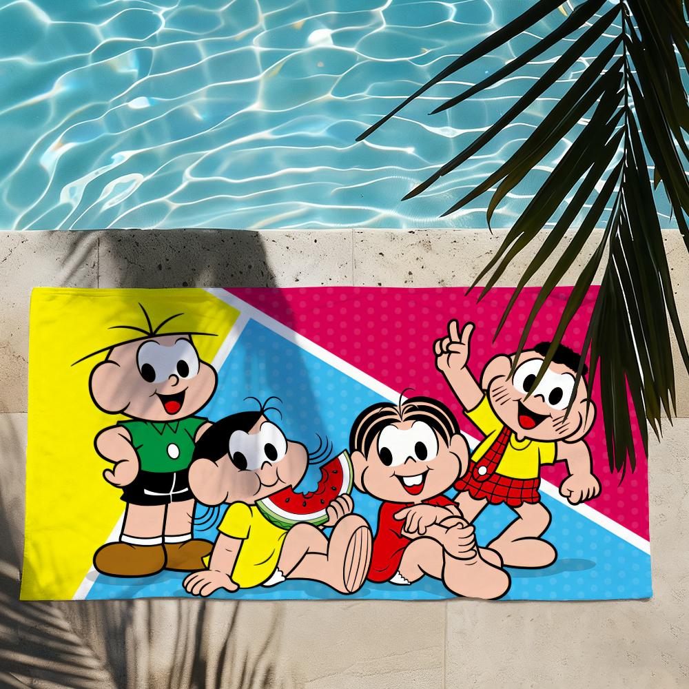 Cartoon T-Turma da Cute M-Monica-S Towel Soft Lightweight Anti-Sand Large Beach Towel Quick-Drying Bath Sports Family
