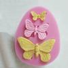 Three Butterfly Insects Flipping Sugar Silicone Mold Handmade Soap DIY Cake Decoration Chocolate Lace Baking Tool Molds