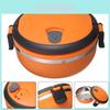 Modern Minimalist Stainless Steel Round Lunch Box For Adults 5l Capacity Multiple Layers Microwave Incompatible