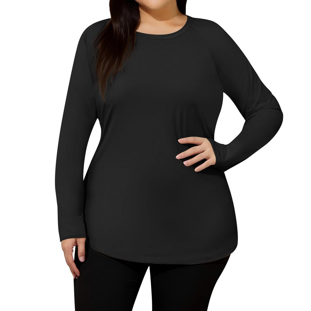 Dámské jednobarevné plavky s dlouhým rukávem ve velkých velikostech, sluneční bunda, rychleschnoucí turistický top