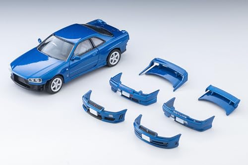 TOMYTEC Tomica Limited Vintage Neo 1/64 Scale LV-N353b Nissan Skyline 2-Door Sports Coupe 25GT TURBO with Optional Parts, Blue, 2000 Model, Finished M