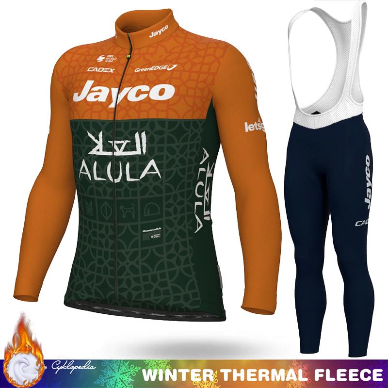 Abbigliamento Termico in Pile Invernale per Ciclismo Set da Uomo Maglia Tuta da Uomo Manica Lunga Abbigliamento Sportivo Retrò 2026 Completo con Bretelle Set di Giacche