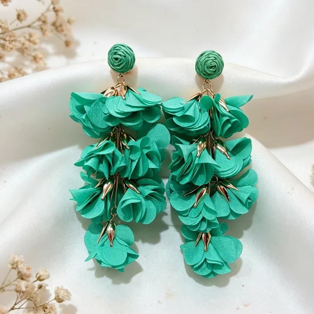 Orecchini a Clip Stile Etnico Design Colorato Orecchini Senza Foratura Orecchini a Fiore Per Donna Regalo