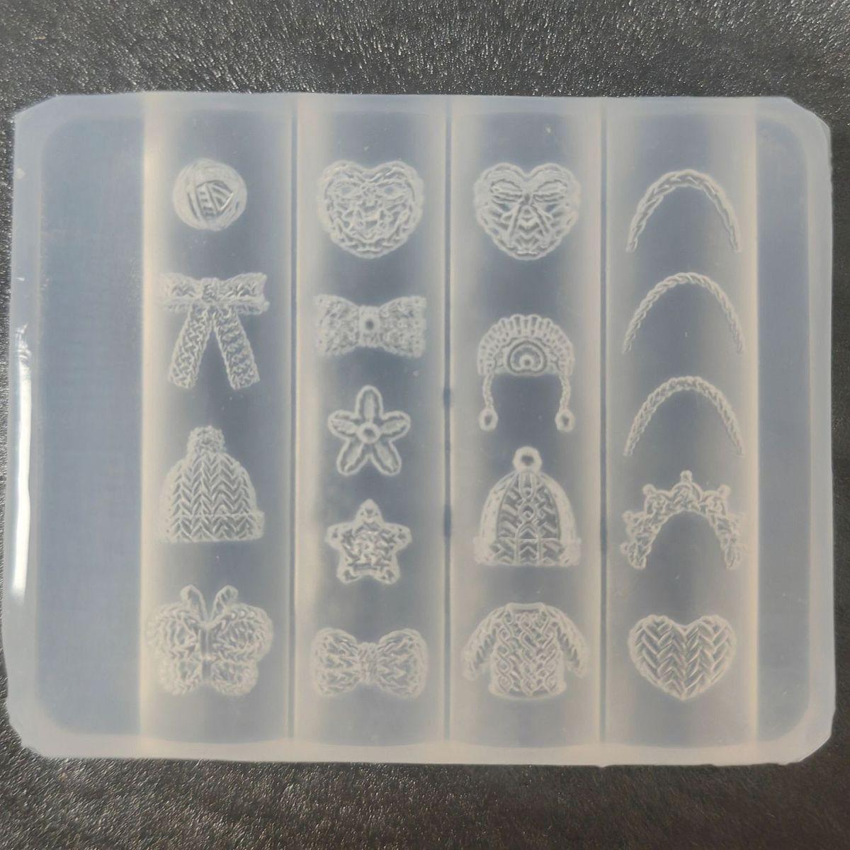 Silicone Winter Embossed Sweater Yarn 3D Nail Art Mold