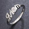 Huitan Fancy Mom Shaped Women Ring Copper Color Inlaid Bright CZ Romantic Mother's Day Elegant Accessories for Mom Zircon Gift