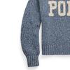 Polo Ralph Lauren SS24 Letter Embroidered Long Sleeve Crew Neck Loose Knit Sweater Women sweater Blue WMPOSWENC020871-999