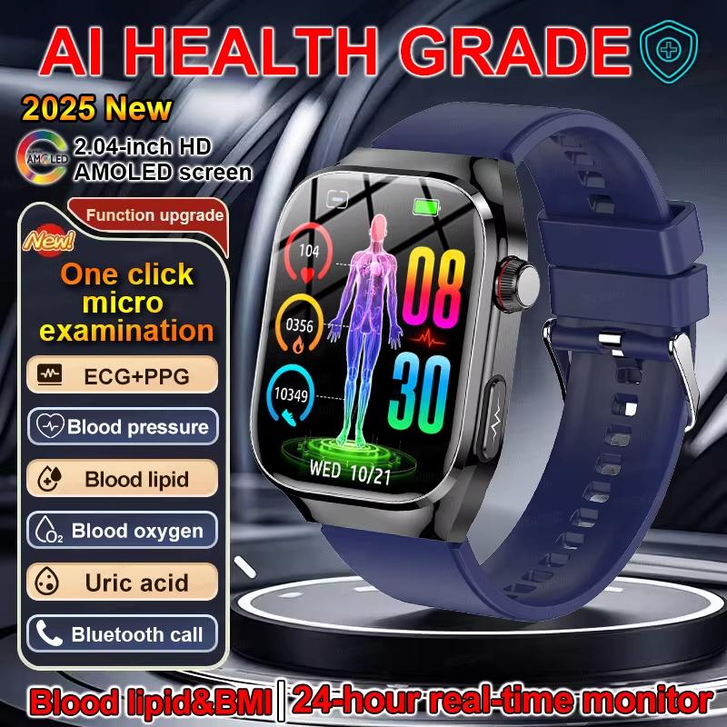 Smartwatch Homens Mulheres Assistente de Voz Chamada Mostrador Personalizado Pressão Arterial Monitoramento Esportivo ECG Saúde Smartwatch para Huawei Xiaomi IOS