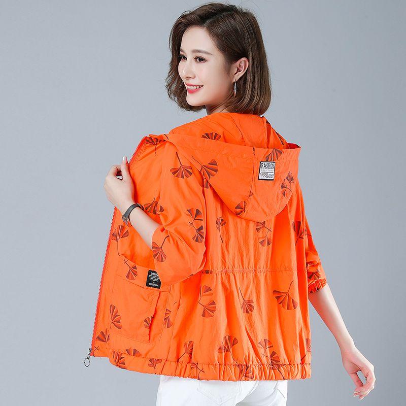 Summer Long-sleeve Sun Protection Print Coat with Breathable
