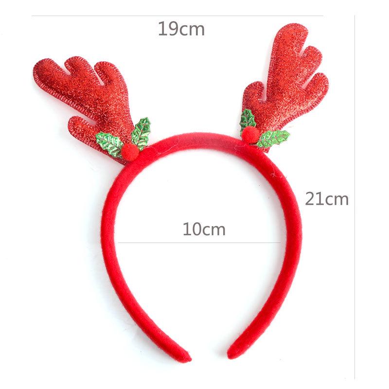 Christmas Headband: Santa, Snowman & Reindeer Antlers for Kids' Party