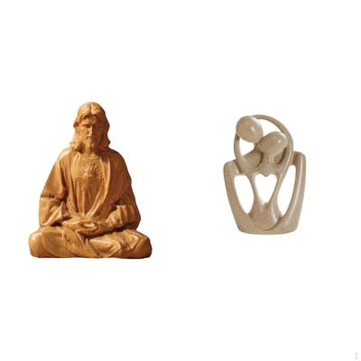 Sacred Heart Jesus Figurine Statue Collectible for Hallway Bedroom Office Desk Fireplace Abstract
