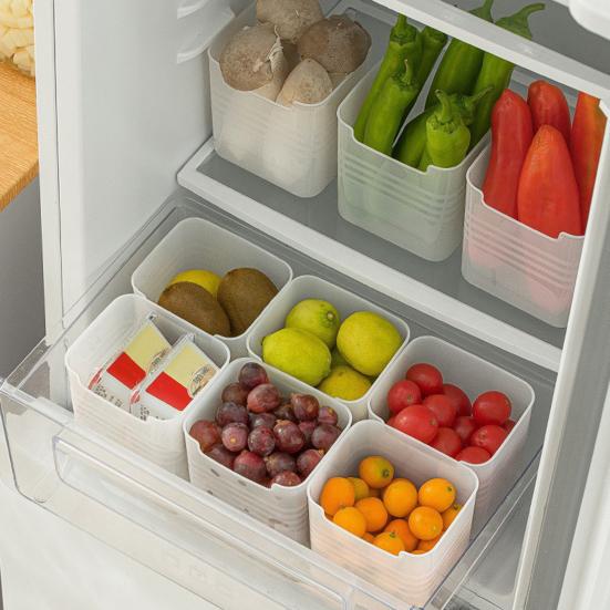 4Pcs Refrigerator Organizer Food-Grade Plastic Storage Container BPA-Free Fruits Vegetables Fridge Storage Box Kitchen Organizer
