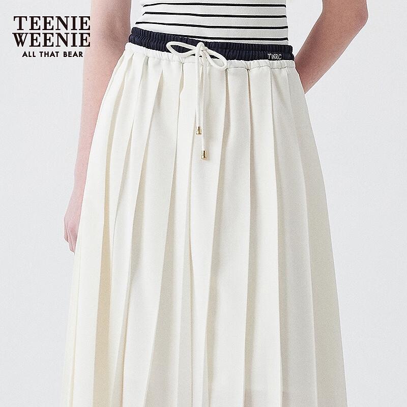 Teenie Weenie Contrast Pleated A-Line Skirt
