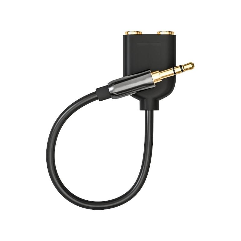 3.5mm Audios Splitter Extension Cable 3.5mm Male to 2 Female Port Stereo Y Splitter Sound Headphone Converter Cord