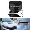 Vehicle Air Flow Intake Hood Scoop Vent Bonnet Decorative Covers with Tape for Center and Side Enhances Car Exterior