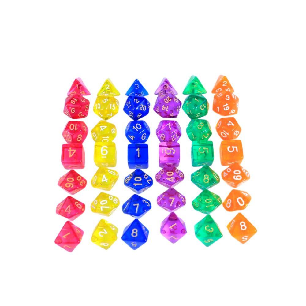

Acrylic Polyhedral Dice Bulk Pack DND Dice Digital Gaming Game Dice RPG Games