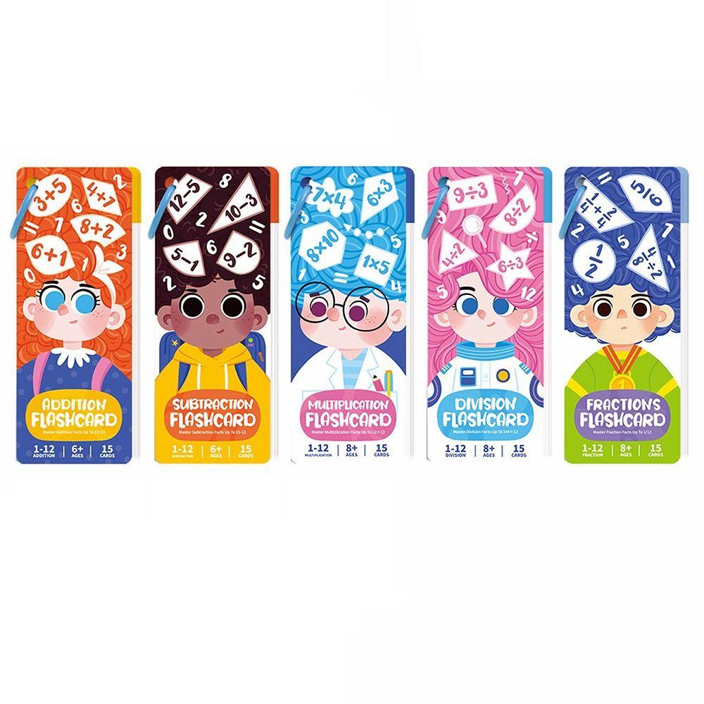 Addition Subtraktion Multiplikation Division Bruch Mathematische Berechnungen Karten Kinder