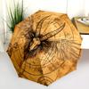 0106 Vintage Sheep Head  pattern, automatic folding umbrella, portable and foldable design, 8 ribs, a Christmas or birthday gift.