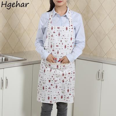 Gedrukte Koreaanse Stijl Zoete Modieuze Keuken Huishoudschorten Mouwloos Trendy Schorten Zachte Comfortabele Werkkleding Retro