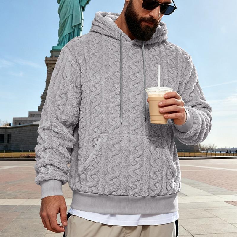 Herren S Lockerer Winter Vintage Warmer Kapuzenpullover Mit Taschen