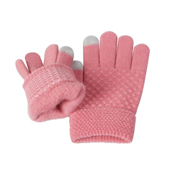 3Pcs/Set Kids Hat Scarf Glove Set Plush Ball Decor Twist Texture Knitting Hat Long Scarf Winter Gloves Set Winter Accessories