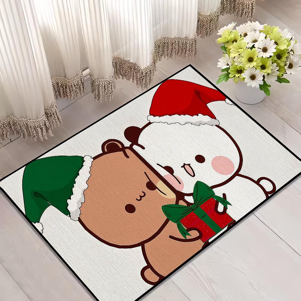 kawaii cartoon art bear d-dudu b-bubu small carpet Rug Carpet Home Decor Bedroom Mat Hallway Balcony Entrance Doormat Decoration