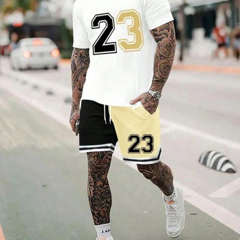 

Горячая Распродажа Мужской Летний Спортивный Костюм 3D Футболка С Коротким Рукавом Шорты Легкий Повседневный Модный Мужской Костюм Спортивная Одежда Для Бега 4XL