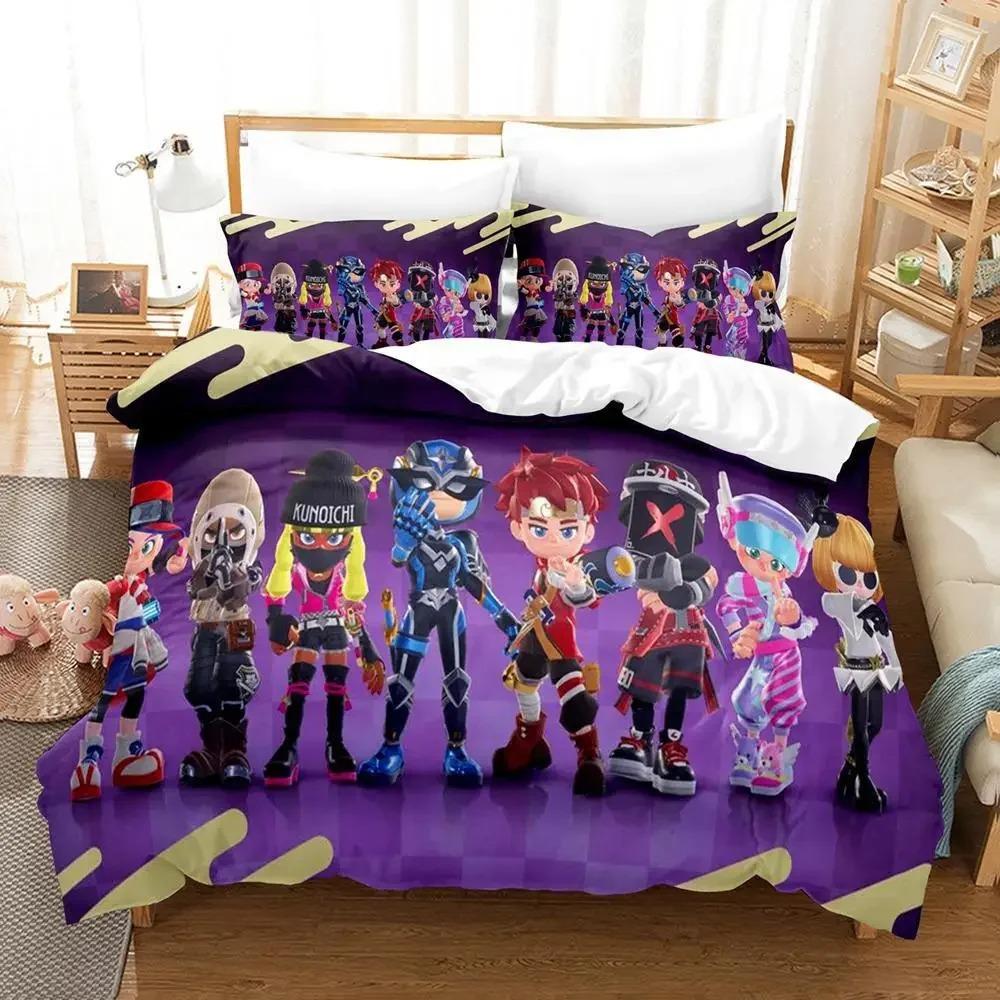 Game Ninjala Bedding Set Single Twin Full Queen King Size Bed Set Adult Kid Bedroom Duvet Cover Sets 3D Print Kawaii Kids Camas