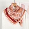 110*110cm Floral Silk Shawl Stoles Premium Square Scarf Soft and Skin Friendly Comfortable Ladies Square Scarf Shawl