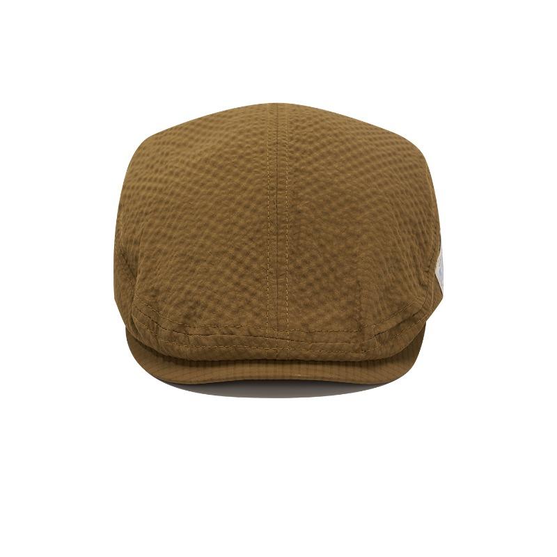 

Retro quick-drying forward hat couple summer reverse letter beret big head circumference peaked cap women show small face Adjustable коричневий