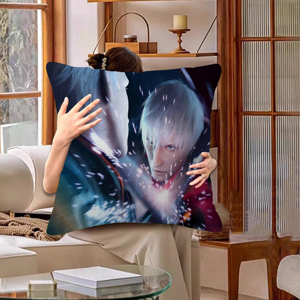 

D-Devil May Cry-S Game Pillowcase Toon Gift Cushion Cover Bedroom Home Sofa Chair Seat Decor Pillow Case 30cmx30cm