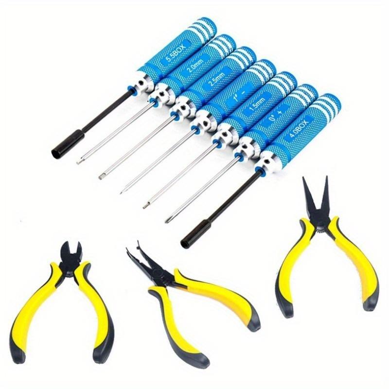 10 Piece Aviation Model Tool Kit Hexagonal 1.5 2.0 Cross Shaped 4.0, 5.5 Socket