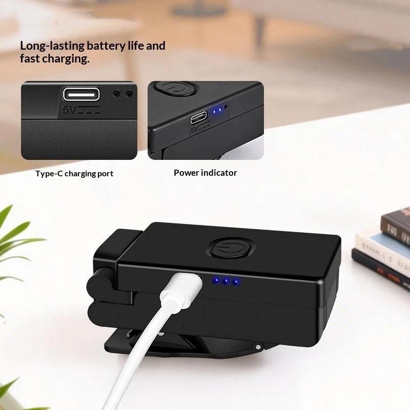 Luz de Leitura com Clipe Ra98 Recarregável por USB Sem Cintilação Luz para Livros para Leitura Noturna